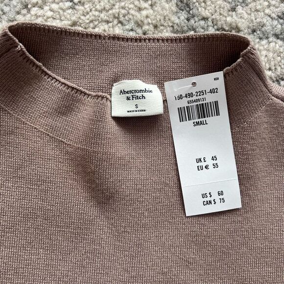 *NWT* Abercrombie & Fitch Tan Sweater Bodysuit - Picture 2 of 5